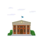 Dessin bâtiment d'une administration