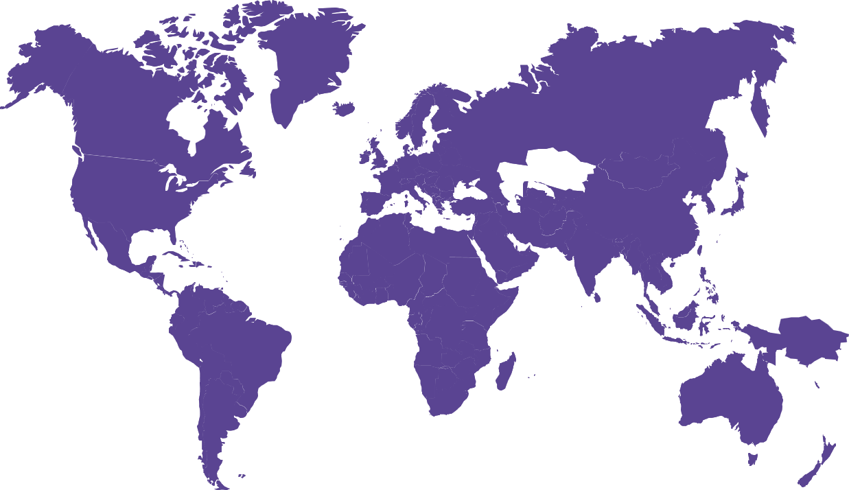 Carte du monde violet