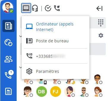 Softphone : choix de l’appareil pour passer un appel, ordinateur, poste de bureau ou mobile